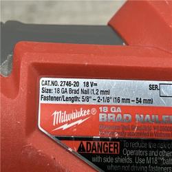 AS-IS Milwaukee FUEL 18-Volt Lithium-Ion Brushless Cordless Gen II 18-Gauge Brad Nailer (Tool-Only)