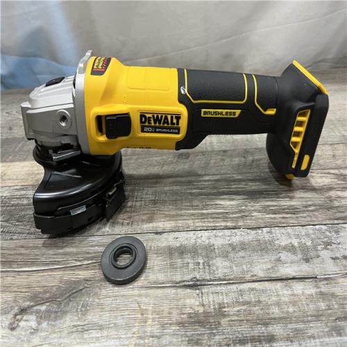 AS-IS DEWALT 20-Volt MAX Cordless Brushless 4-1/2 in. Angle Grinder with Slide Switch (Tool Only)