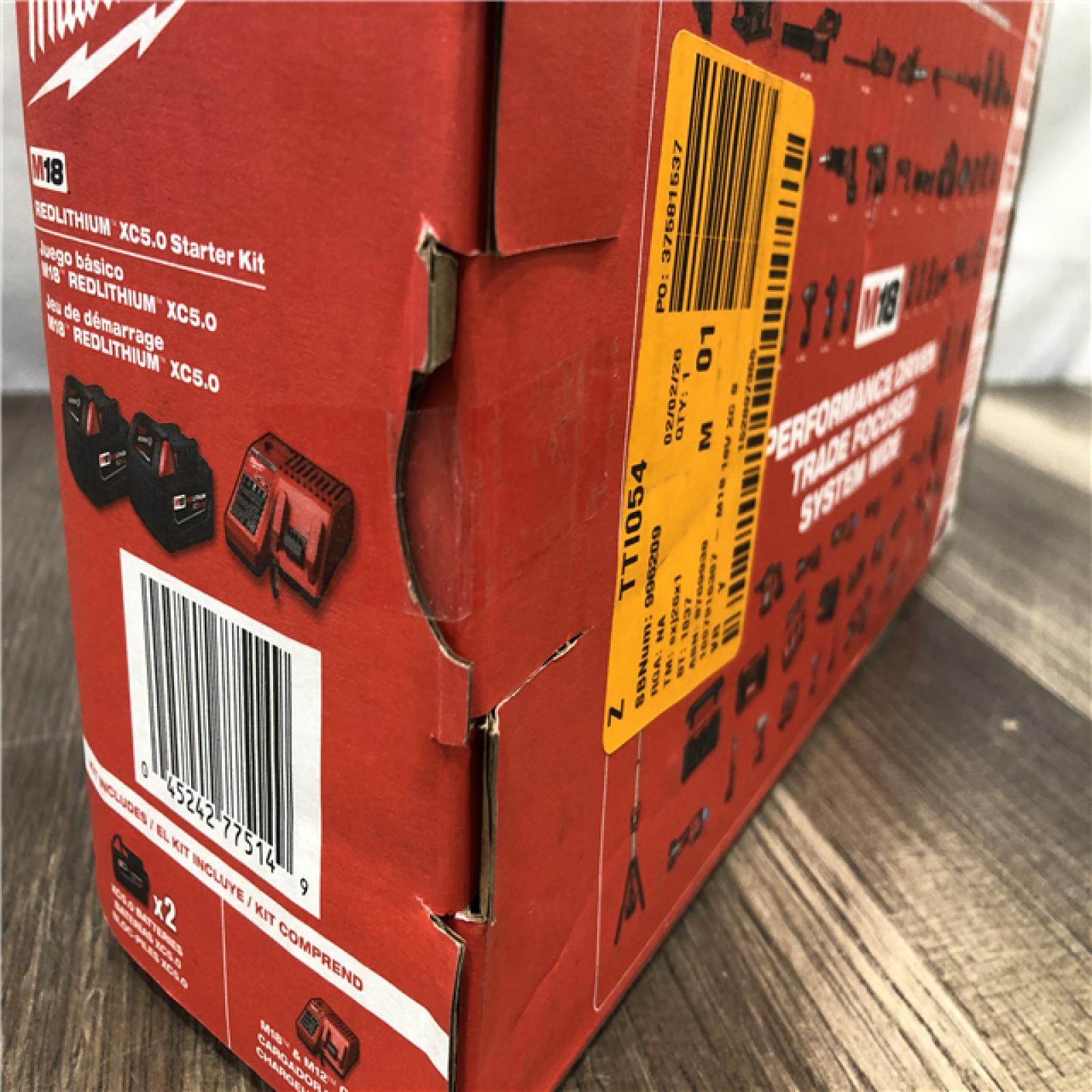 NEW- Milwaukee M18 18-Volt Lithium-Ion XC Starter Kit