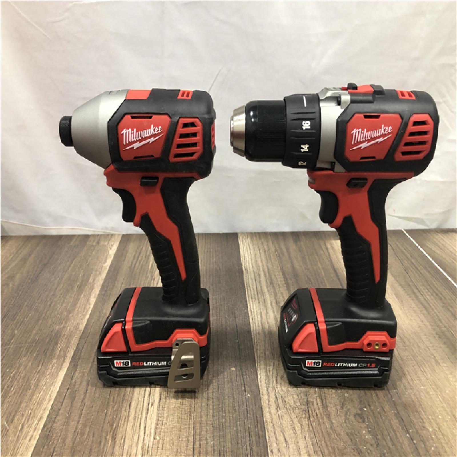 AS-IS Milwaukee 18V Lithium-Ion Cordless Drill Driver/Impact Driver Combo Kit