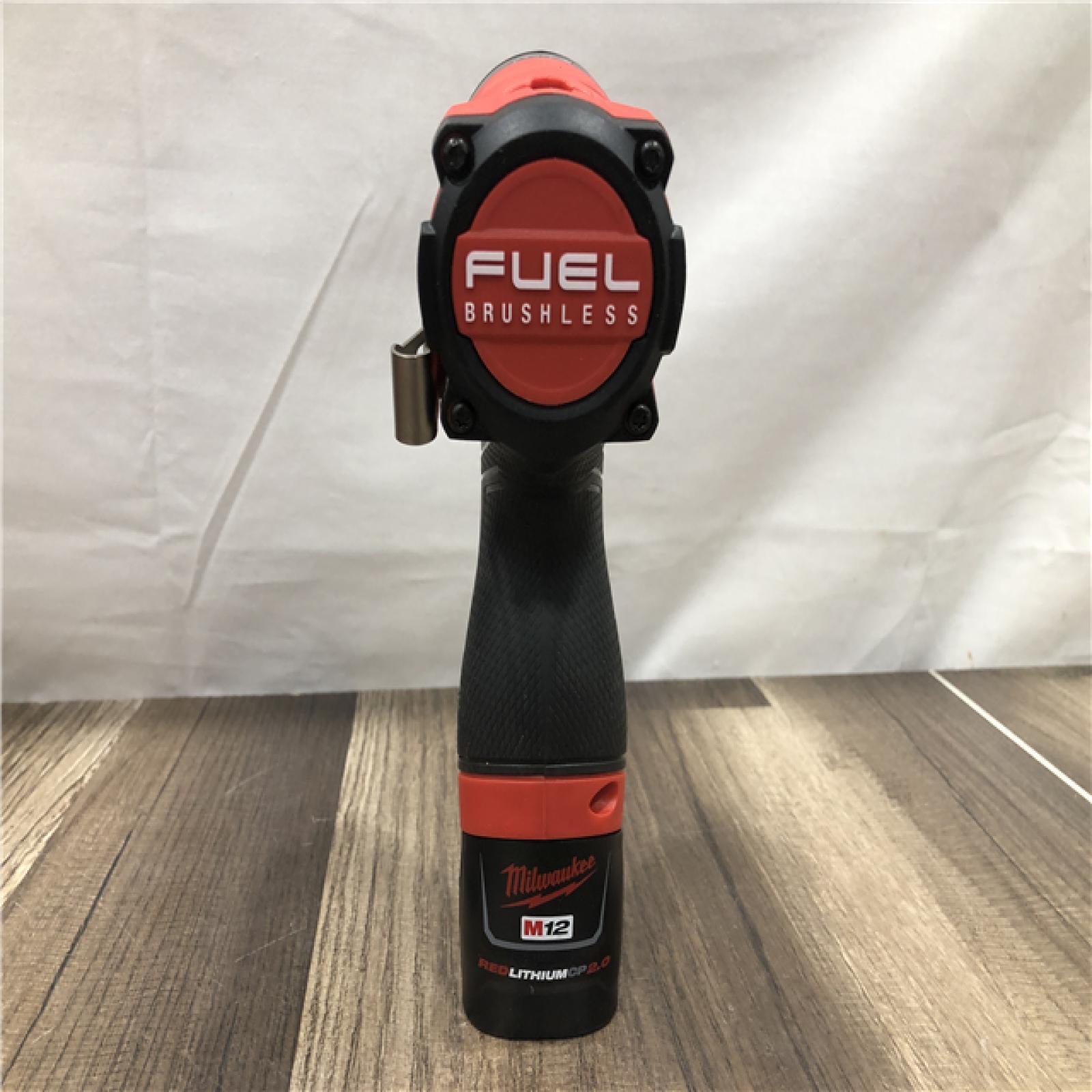 AS-IS Milwaukee FUEL 12-Volt Lithium-Ion Brushless Cordless 1/4 in. Hex Impact Driver Compact Kit