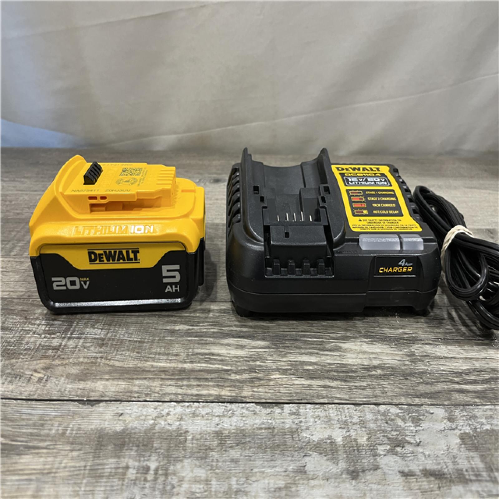 AS-IS DEWALT 20V MAX Lithium-Ion 5.0 Ah Battery and Charger