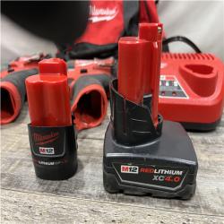 AS-IS Milwaukee FUEL 12-Volt Lithium-Ion Brushless Cordless Hammer Drill and Impact Driver Combo Kit