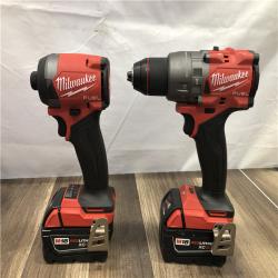 AS-IS Milwaukee FUEL 18V Lithium-Ion Brushless Cordless Hammer Drill and Impact Driver Combo Kit