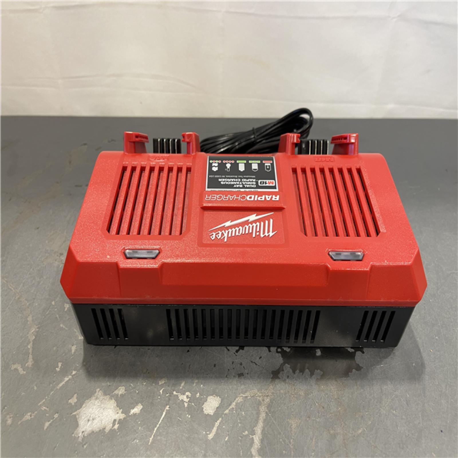 AS-IS - Milwaukee M18 18-Volt Lithium-Ion Dual Bay Rapid Battery Charger