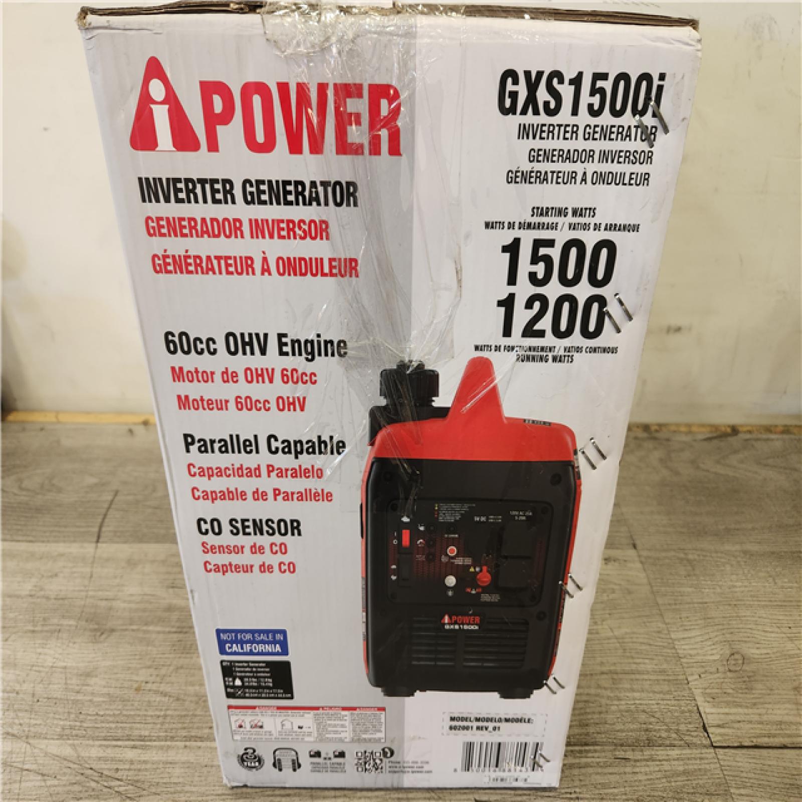 Phoenix NEW A-iPower 1500-Watt Recoil Start Gasoline Powered Ultra-Light Inverter Generator with 60cc OHV Engine and CO Sensor Shutdown