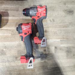 HOUSTON LOCATION - AS-IS Milwaukee FUEL 18V Lithium-Ion Brushless Cordless Hammer Drill and Impact Driver Combo Kit