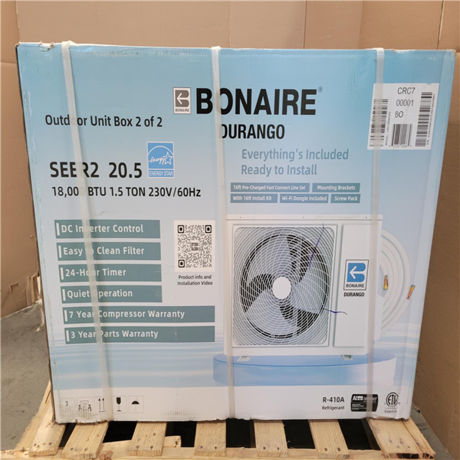 California NEW Bonaire Durango Split Air Conditioner (Damaged Boxes)