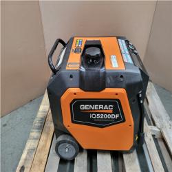 CALIFORNIA AS-IS GENERAC 5200 PEAK WATT/3900 RUNNING WATTS DUAL FUEL INVERTER GENERATOR W/ PUSH TO START