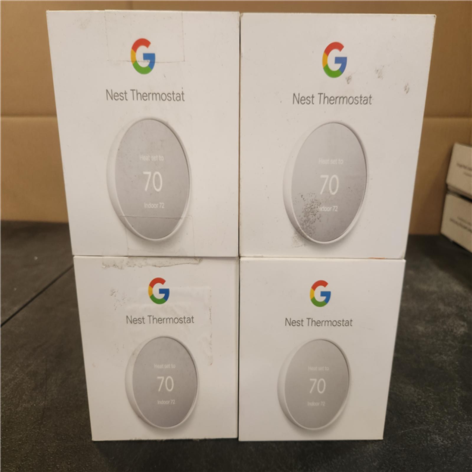 Phoenix AS-IS Google Nest Thermostat - Smart Programmable Wi-Fi Thermostat - (4-Pack)