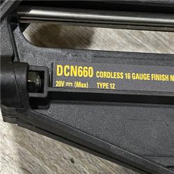 AS-IS DEWALT 20V MAX XR 16-Gauge Electric Cordless Angled Finishing Nailer Kit