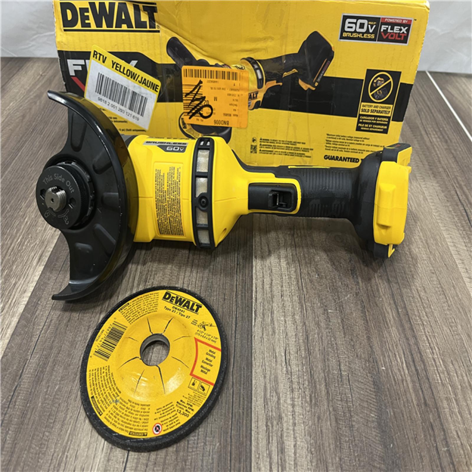 GOOD DEWALT 60V MAX Cordless Brushless 4.5 in. to 6 in. Small Angle Grinder with Kickback Brake (Tool Only)