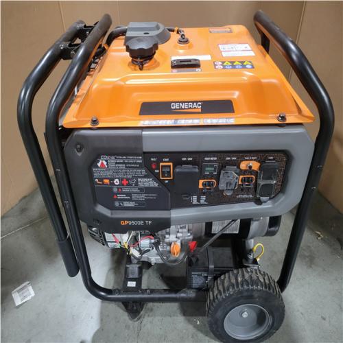 CALIFORNIA AS-IS GENERAC 12 500/9 500-WATT ELECTRIC START TRI-FUEL PORTABLE GENERATOR