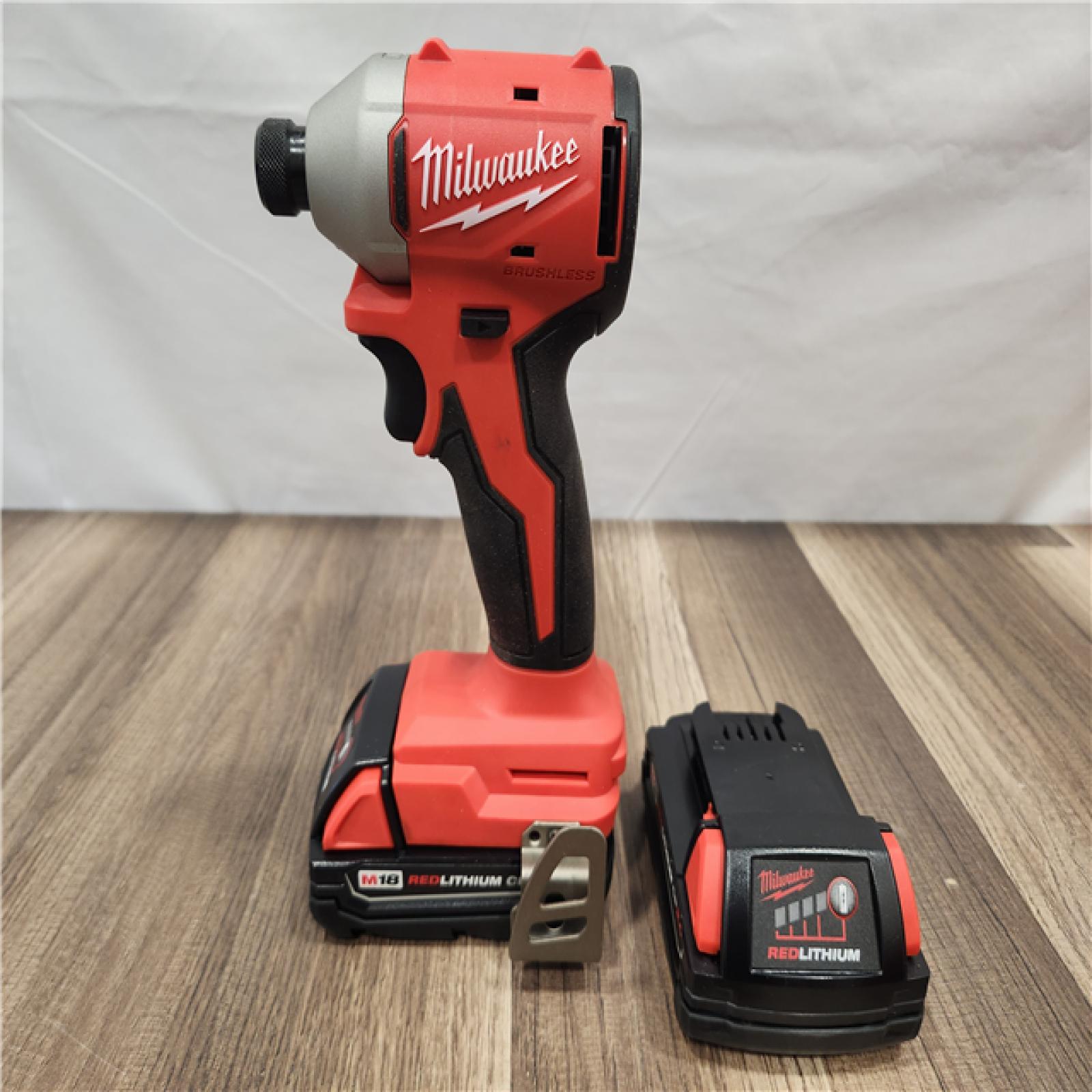 AS-IS- Milwaukee M18 Compact Brushless 1/4  Hex Impact Driver Kit