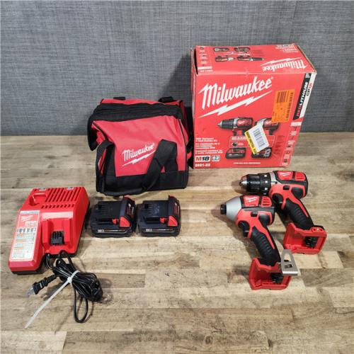 HOUSTON LOCATION - AS-IS Milwaukee M18 Brushed Cordless (2-Tool) Drill/Driver and Impact Driver Kit
