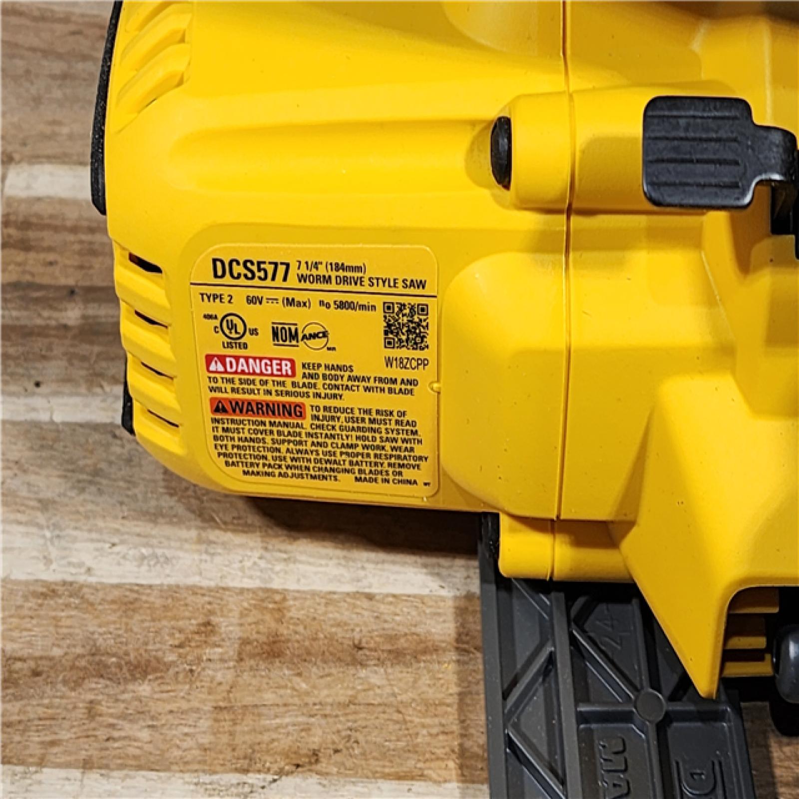 HOUSTON LOCATION - AS-IS DEWALT FLEXVOLT 60V MAX Cordless Brushless 7-1/4 in. Wormdrive Style Circular Saw (Tool Only)