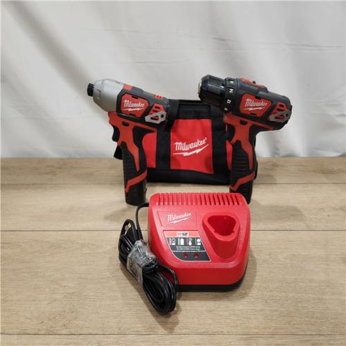 AS-IS- M12 12-Volt Lithium-Ion Brushless Cordless Subcompact Drill and Impact Driver Combo Kit W/2 Batteries and Bag (2-Tool)