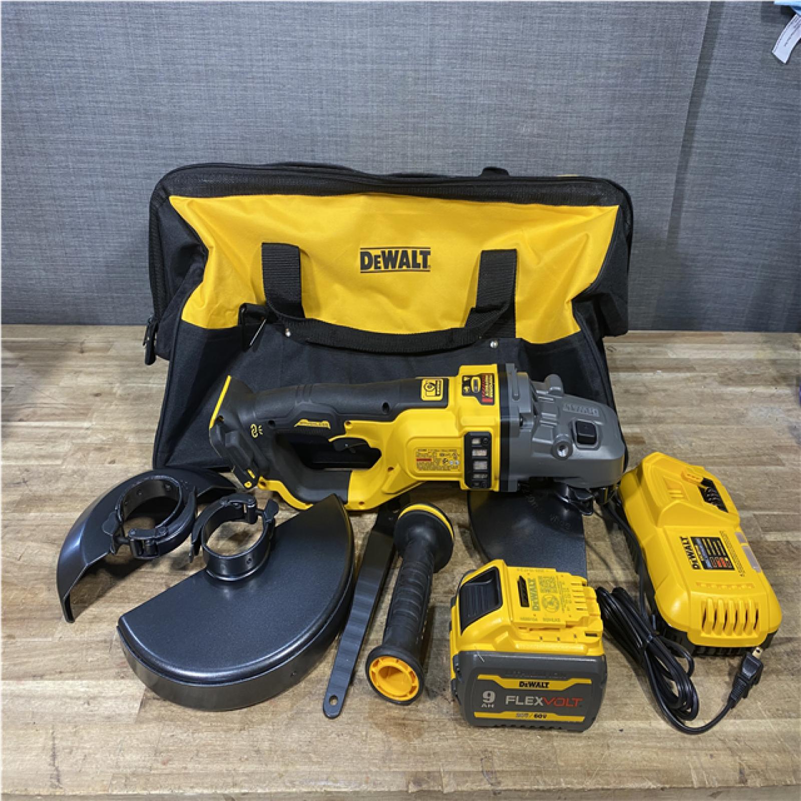 Houston Location AS-IS DEWALT FLEXVOLT 60-Volt Lithium-Ion Cordless 7 in. to 9 in. Large Angle Grinder Kit