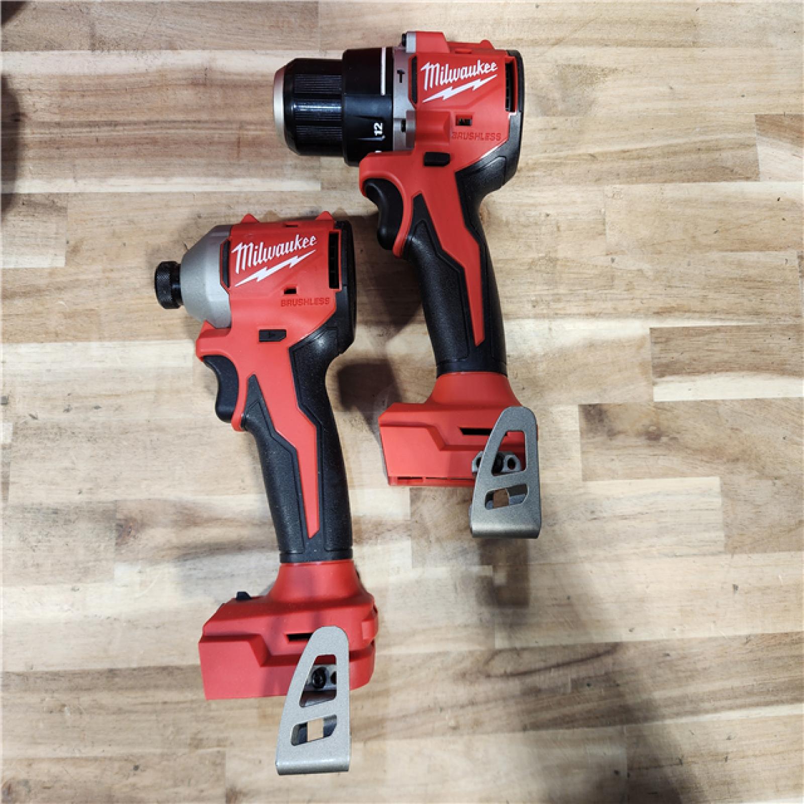 HOUSTON LOCATION - AS-IS Milwaukee 18-Volt Lithium-Ion Brushless Cordless Compact Hammer Drill/Impact Combo Kit