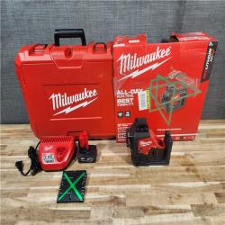 HOUSTON LOCATION - AS-IS Milwaukee 12-Volt Lithium-Ion Cordless Green 250 ft. 3-Plane Laser Level Kit