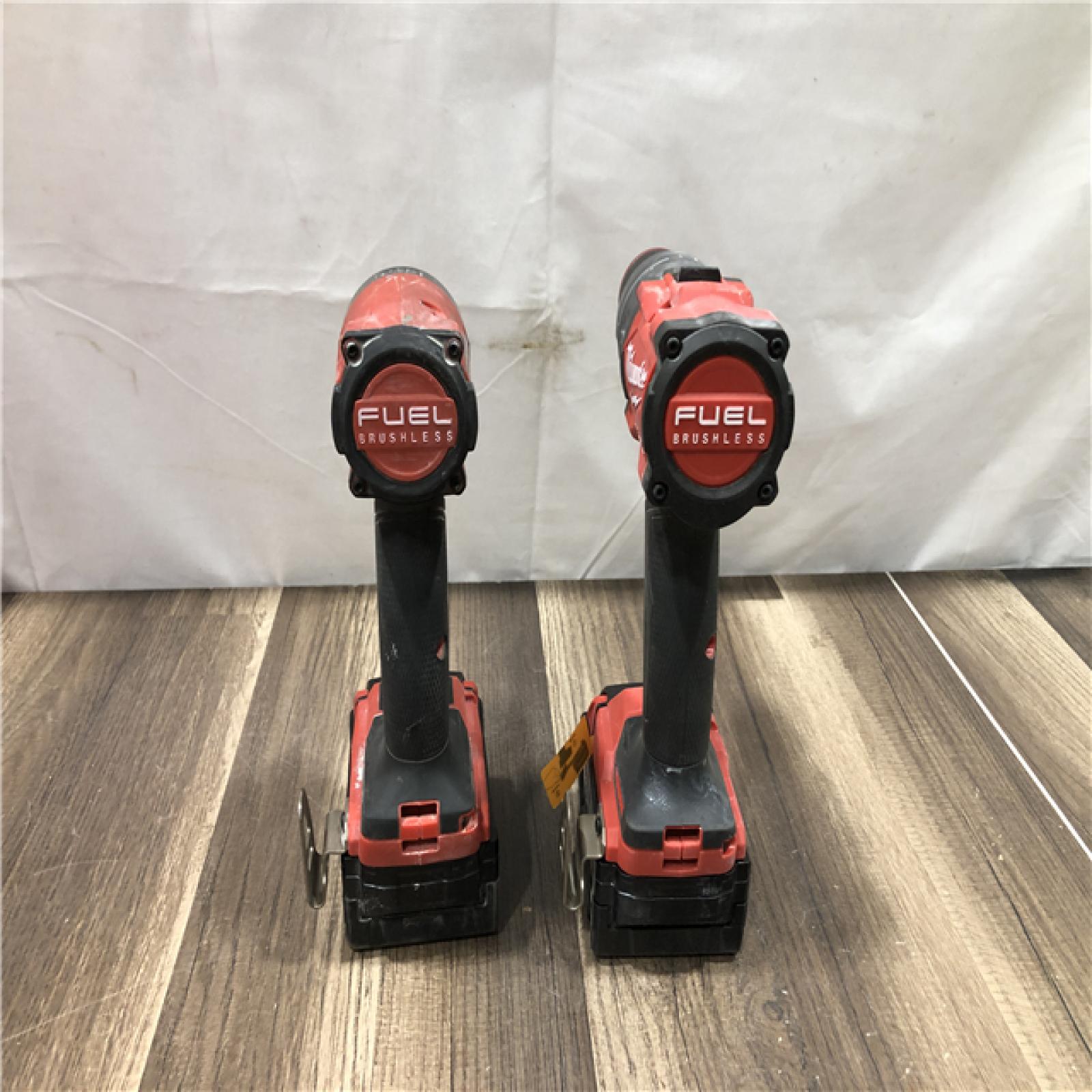 AS-IS Milwaukee FUEL 18V Lithium-Ion Brushless Cordless Hammer Drill and Impact Driver Combo Kit
