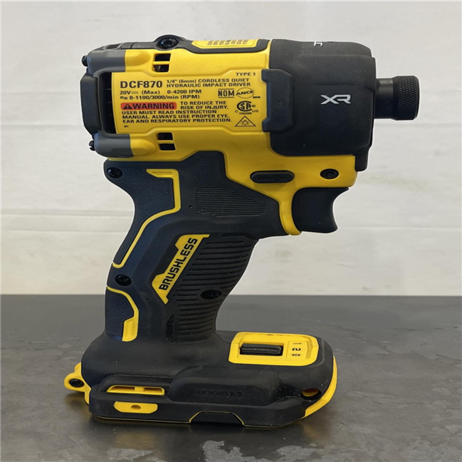 AS-IS- DEWALT 20V MAX* XR Brushless Cordless 1/4 Quiet Hydraulic Impact Driver (Tool-Only)