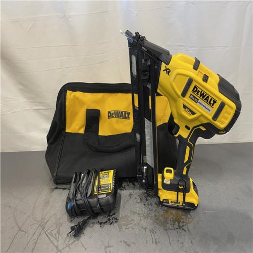 AS-IS - DEWALT 20V MAX XR Lithium-Ion Cordless 15-Gauge Angled Finish Nailer