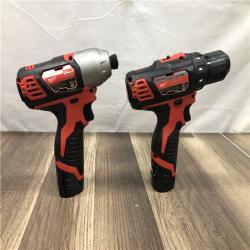 AS-IS Milwaukee 12V Lithium-Ion Cordless Drill Driver/Impact Driver Combo Kit