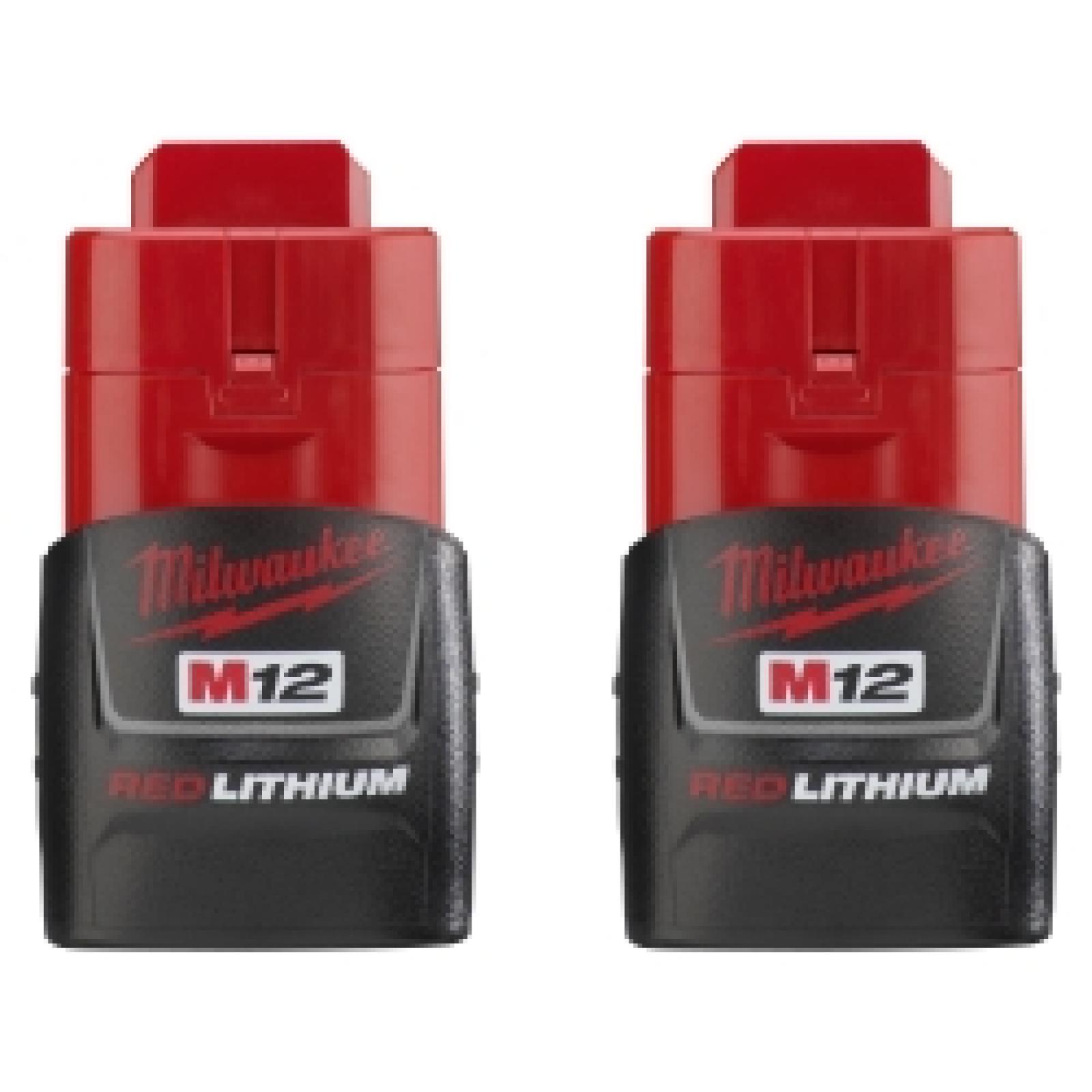 NEW - Milwaukee 12-Volt 1.5 Ah Lithium-Ion Compact Battery Pack (2-Pack)