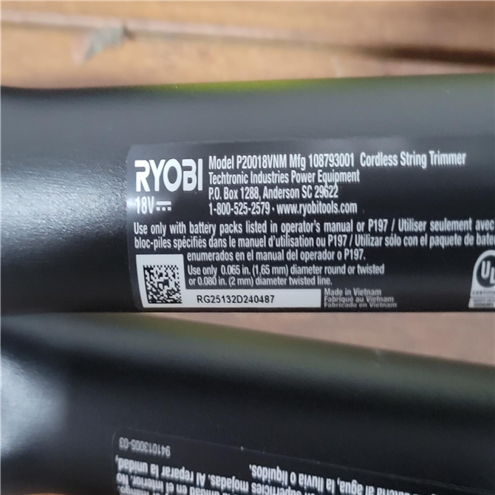 California NEW Ryobi One+ 18V 2-Tool Combo Kit  Includes (1) Battery & Charger