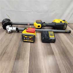 AS-IS DEWALT FLEXVOLT 60V MAX 17 in. Cordless Battery Powered Attachment Capable Trimmer Kit with (1) FLEXVOLT 3Ah Battery & Charger