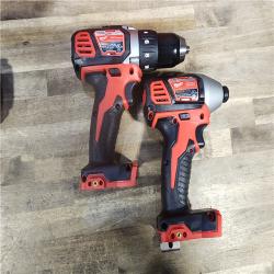 HOUSTON LOCATION - AS-IS Milwaukee 18V Cordless Brushed 2 Tool Drill/Driver and Impact Driver Kit