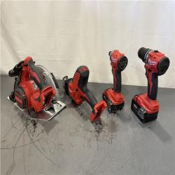 AS-IS - Milwaukee M18 18-Volt Lithium-Ion Brushless Cordless Combo Kit (4-Tool)