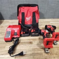 HOUSTON LOCATION - AS - IS Milwaukee 18-Volt Lithium-Ion Brushless Cordless Compact Hammer Drill/Impact Combo Kit