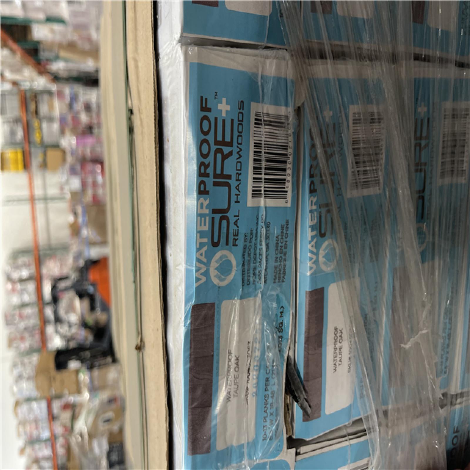 DALLAS LOCATION -  Sure+ Taupe Oak White Oak 1/4 in. T x 6.5 in. W Click Lock Wire Brushed Engineered Hardwood Flooring PALLET-(32 CASES)