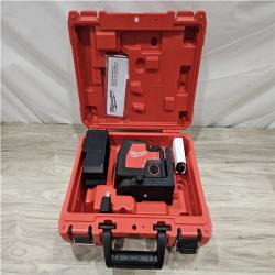 AS-IS Milwaukee Green 100 ft. Cross Line and Plumb Points Rechargeable Laser Level with REDLITHIUM Lithium-Ion