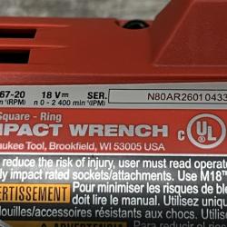 AS-IS Milwaukee FUEL 18V Lithium-Ion Brushless Cordless 1/2 in. Impact Wrench w/Friction Ring Kit