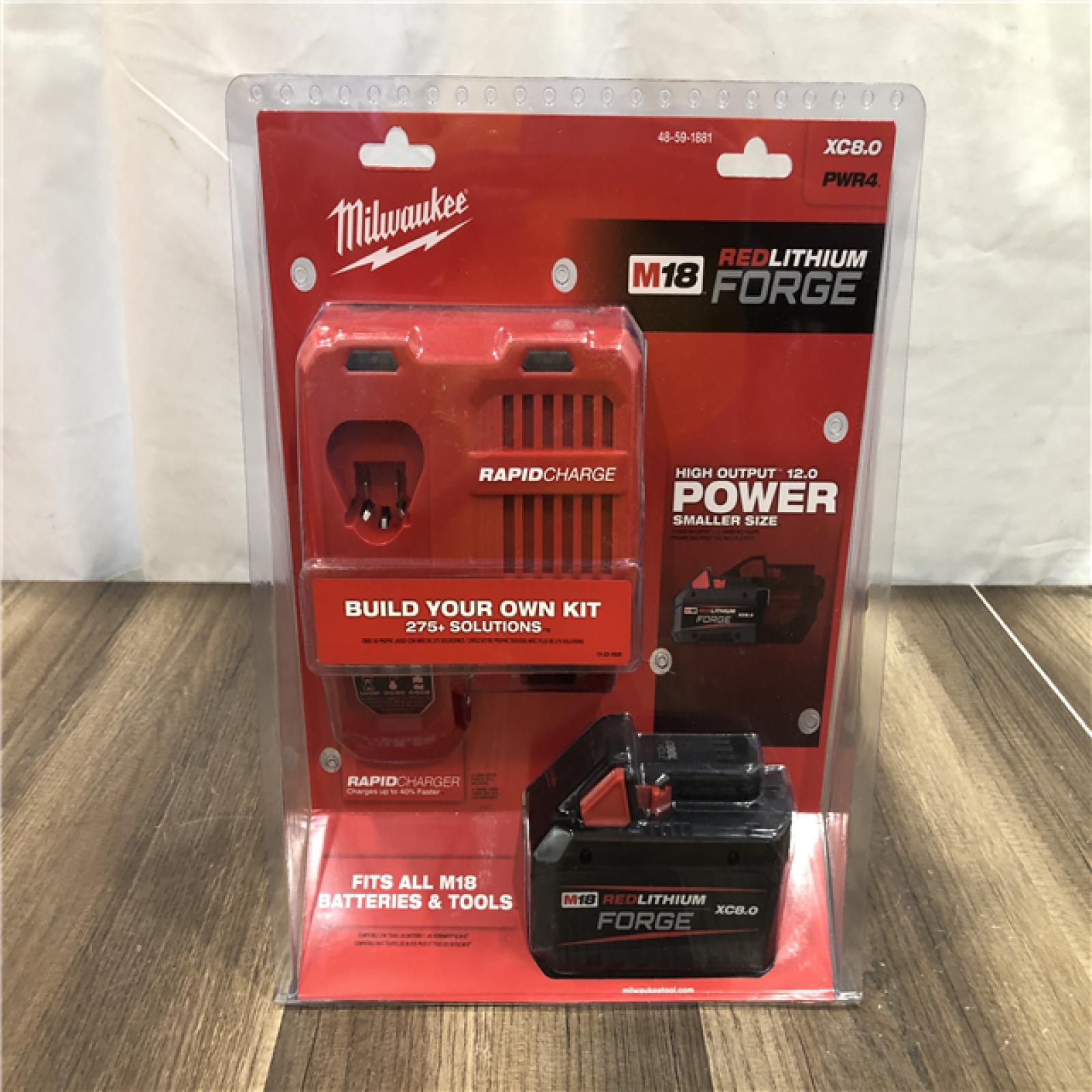 NEW- Milwaukee M18 18-Volt Lithium-Ion REDLITHIUM FORGE Starter Kit