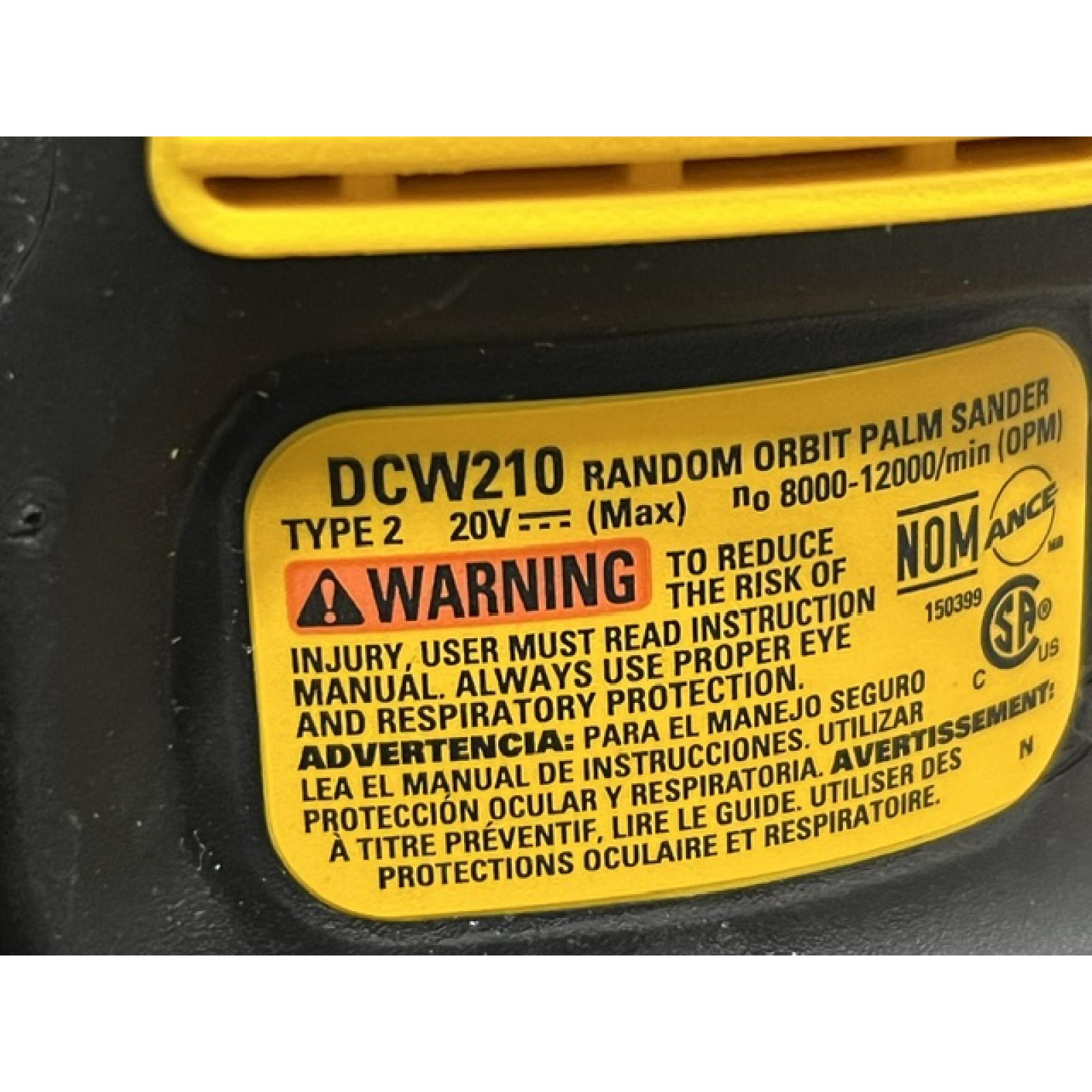 AS-IS DEWALT 20V MAX XR Cordless Brushless 5 in. Random Orbital Sander (Tool Only)