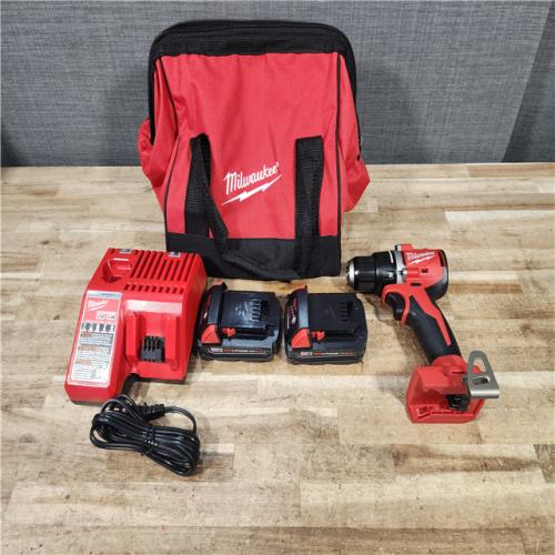 HOUSTON LOCATION - AS - IS Milwaukee 18V Lithium-Ion Brushless Cordless 1/2 in. Compact Drill/Driver Kit