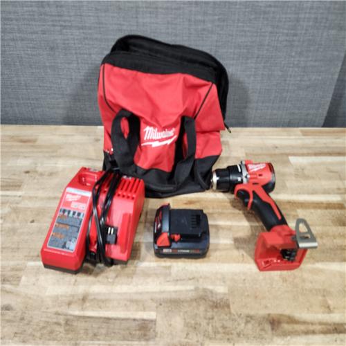 HOUSTON LOCATION - AS - IS Milwaukee 18V Lithium-Ion Brushless Cordless 1/2 in. Compact Drill/Driver with kit