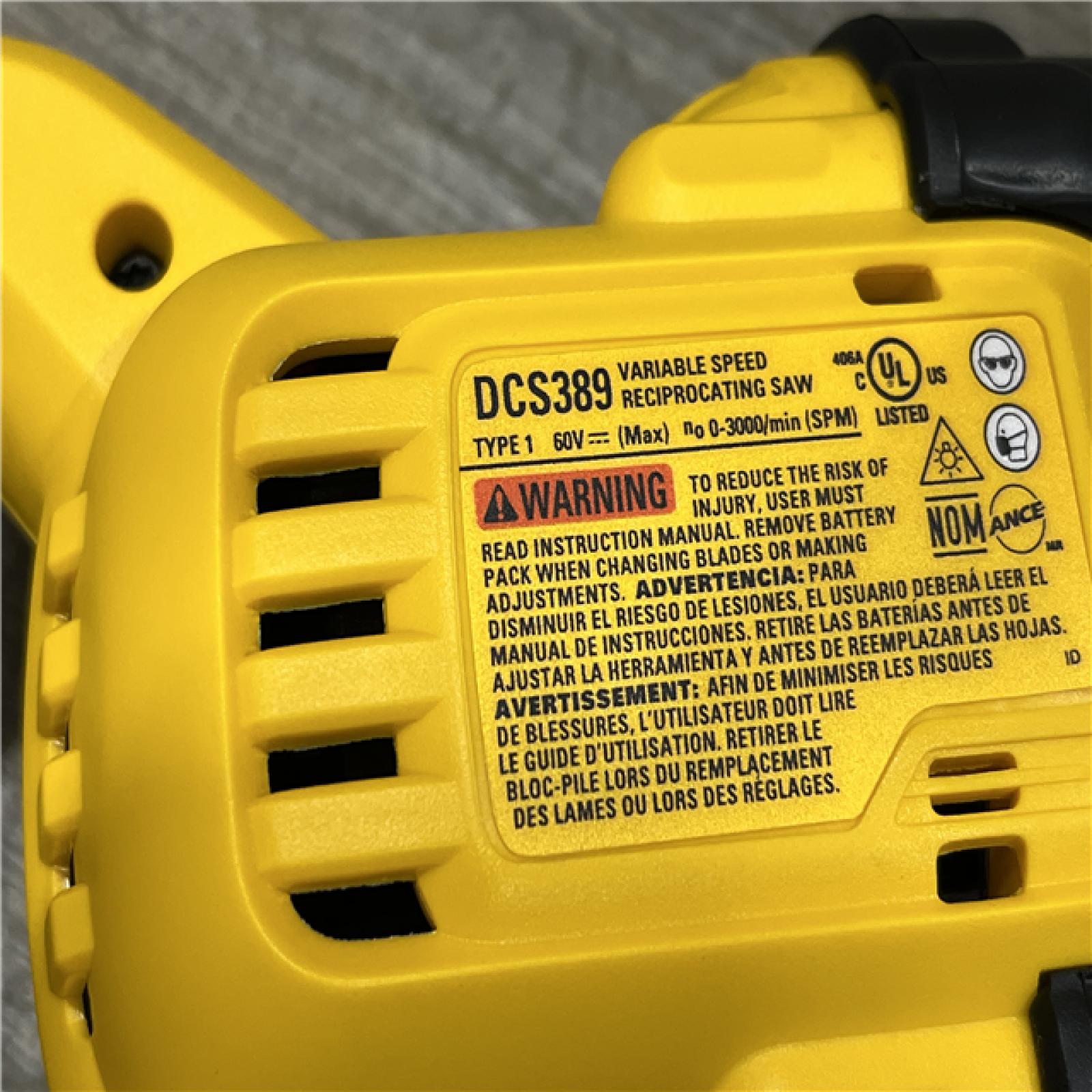 AS-IS DEWALT FLEXVOLT 60V MAX Cordless Brushless Reciprocating Saw (Tool Only)