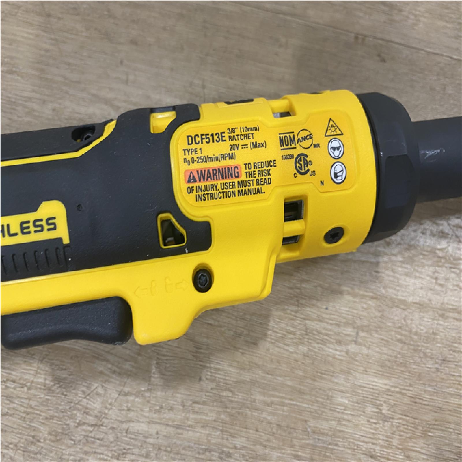 AS-IS DEWALT ATOMIC 20V MAX 3/8 in. Extended Reach Cordless Ratchet (Tool Only)