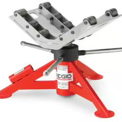 DALLAS LOCATION- AS IS RIGID 16 in.-31 in. Pipe Capacity Pipe Stand with Heavy-Duty Rollers