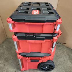 Phoenix NEW Milwaukee PACKOUT 22 in. Rolling Tool Box  22 in. Large Tool Box and 22 in. Medium Tool Box ProSystem Low Profile Handle