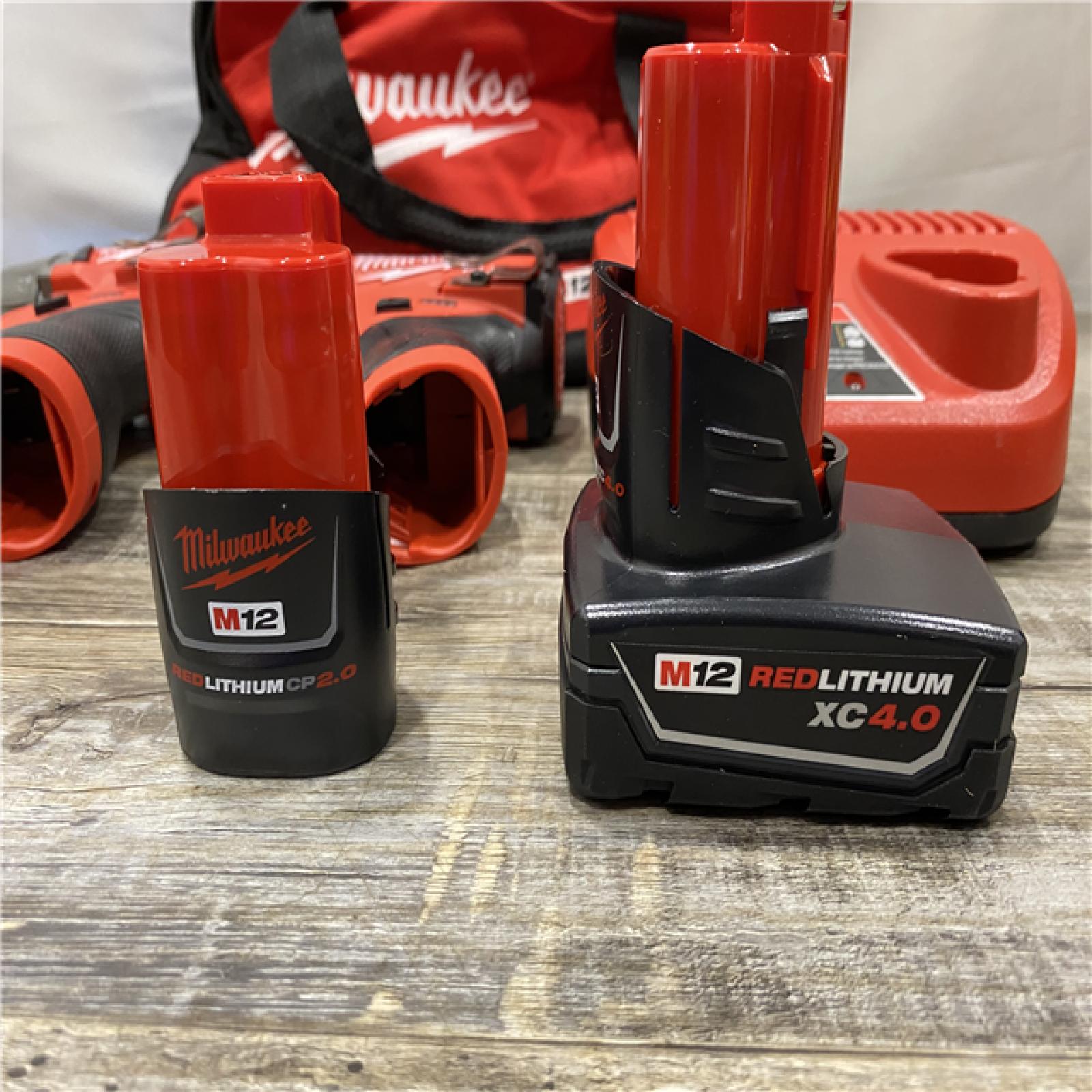 AS-IS Milwaukee  FUEL 12-Volt Lithium-Ion Brushless Cordless Hammer Drill and Impact Driver Combo Kit