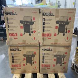 DALLAS LOCATION - Nexgrill 4-Burner Propane Gas Grill in Black with Stainless Steel Main Lid (4 UNITS)