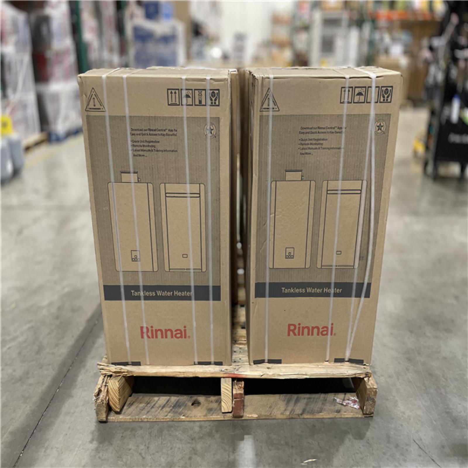 DALLAS LOCATION- RINNAI TANKLESS WATER HEATER MIXED PALLET (6 UNITS)