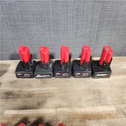 HOUSTON LOCATION - AS-IS MILWAUKEE BATTERY PACK QTY - 20