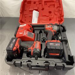 AS-IS - Milwaukee M18 FUEL 18V Lithium-Ion Brushless Cordless Hammer Drill and Impact Driver Combo Kit